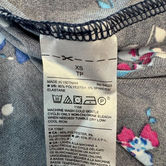 Banana Republic Navy Floral Wrap Dress Size XS S28 - Picture 7 of 7